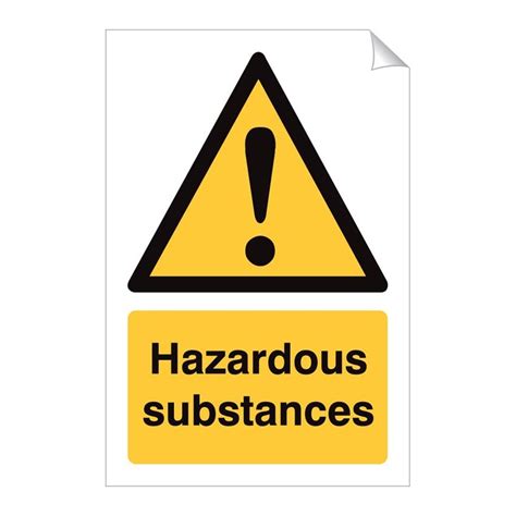 Hazardous Substances 240 x 360mm Sticker