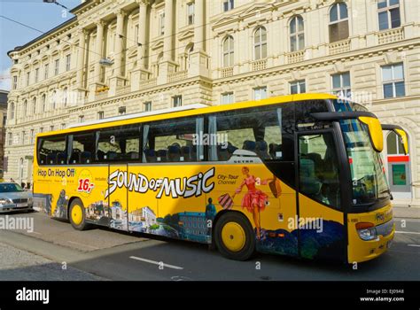 Sound of Music tour bus, central Salzburg, Austria Stock Photo - Alamy