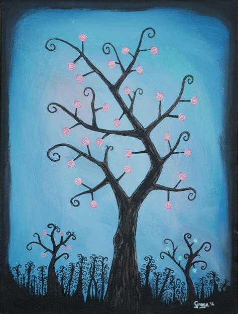 Mystical Trees by Me:) Mystic, Trees, Painting, Art, Art Background ...