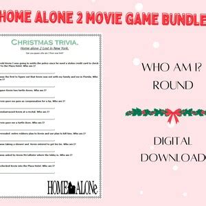 Printable Home Alone 2 Trivia Game Christmas Party Games - Etsy