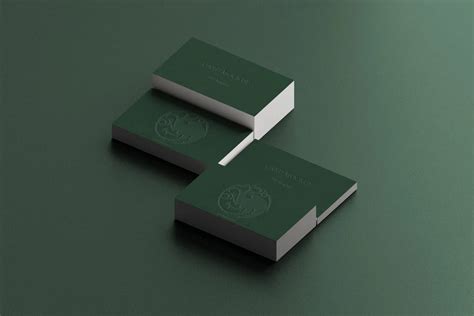 Embossed Business Card Mockup - Mockup Free