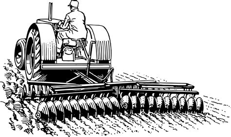 Tractor with Harrow Vector Clipart image - Free stock photo - Public Domain photo - CC0 Images