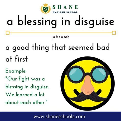 a blessing in disguise a good thing that seemed bad at first "Our fight was a blessing in ...