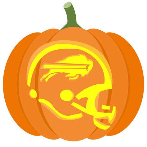 Helmet Buffalo Bills Pumpkin Stencil | Free Printable Papercraft Templates