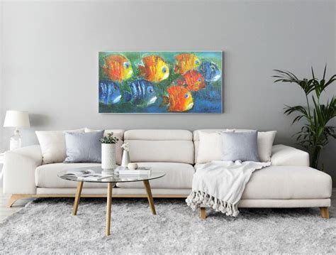 Tropical Fish Wall Art Print Nautical Nursery Decor, Colorful Fishes Whimsical Painting on ...