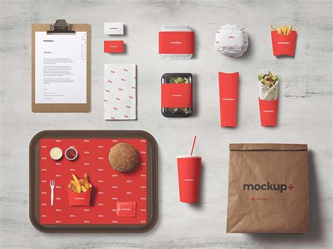 Free Fast Food Brand Identity Mockup (PSD)