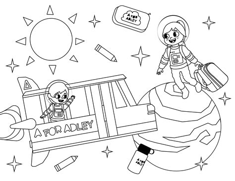 A For Adley Coloring Pages - Coloring Home