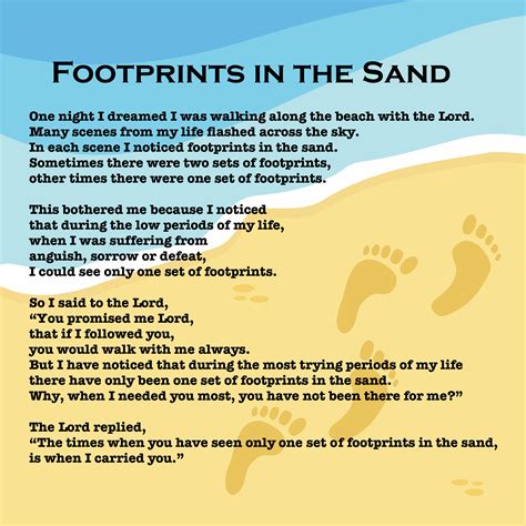 Footprints In The Sand - 10 Free PDF Printables | Printablee