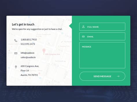 Suubo Contact Form Modal | Contact us page design, Form design web, Web design