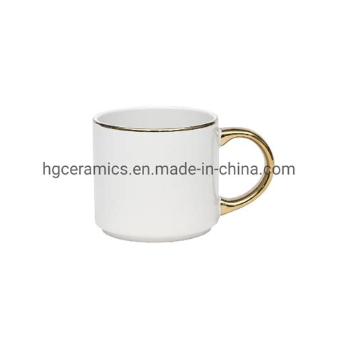 14oz Mug with Gold Hand and Rim - China Coated Mug and Gold Hand and Rim Mug price