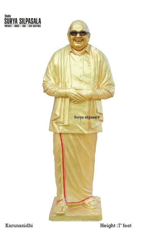 Bronze Golden 7feet Karunanidhi Statue, For Exterior Decor at Rs 600000 ...