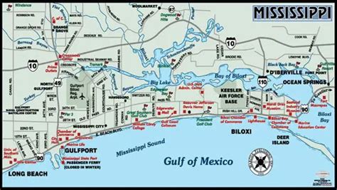 Map of Biloxi MS