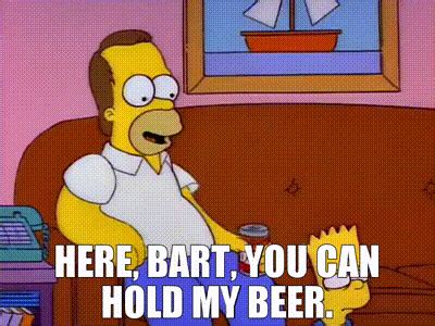 Homer Simpson Hold My Beer Bart GIF | GIFDB.com