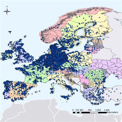 Map of onshore Wind farms in Europe | Download Scientific Diagram