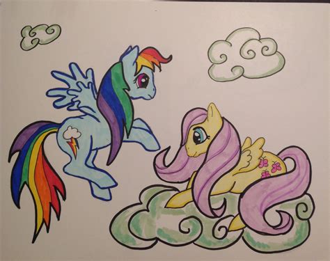 Rainbow Dash & Fluttershy - Visual Fan Art - MLP Forums