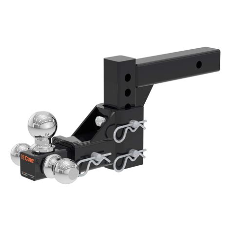 CURT 45799 Adjustable Trailer Hitch Ball Mount, Fits 2-Inch Receiver, 5 ...