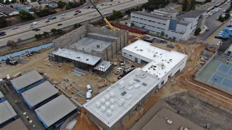 Gompers Prep Academy Gymnasium Trusses Going Up - Barnhart-Reese Construction