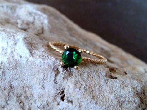 SALE May Birthstoneemerald Ring Gold Ring Delicate Ring | Etsy