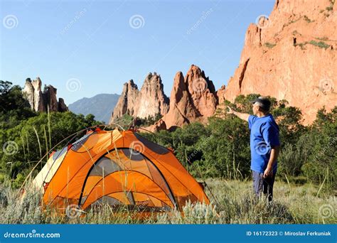 Camping in the Colorado Rocky Mountains Stock Image - Image of tourism ...