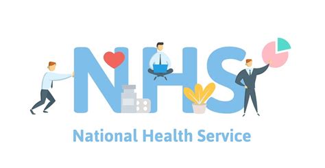 NHS, National Health Service. Concept with keywords, letters and icons ...