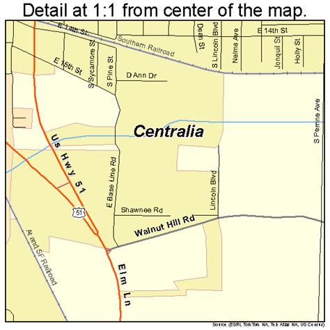 Centralia Illinois Street Map 1712164