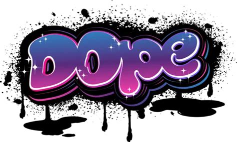 Dope Graffiti Typography Vector, Dope, Graffiti, Typography PNG and ...