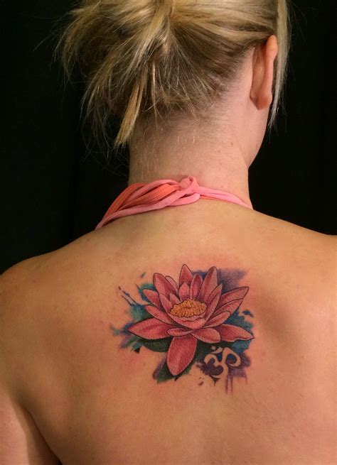 watercolor tattoo water lily om #tattoo #back #flowertattoo lotus | Water lily tattoos, Tattoos ...