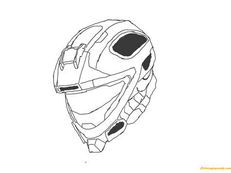 Halo Helmet Coloring Pages | Warrior drawing, Helmet drawing, Coloring ...