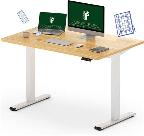 FLEXISPOT Height Adjustable Electric Standing Desk 48 x 30 Inches Whole-Piece Desk Stand Up Home ...