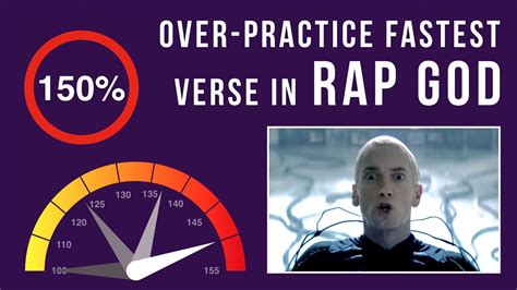 Let's Practice! Eminem's Fastest Verse In 'Rap God' (Over-Practicing Mode, 150% speed) - YouTube