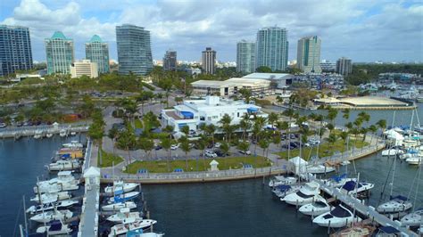 Miami City Hall historic building aerial drone footage 4k 60p Stock ...