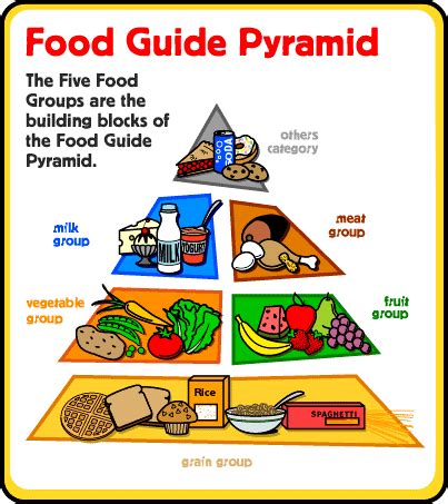 Five Main Food Groups Chart - Cliparts.co