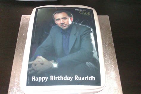 Sweetpea Bakery: Nicholas Cage Birthday Cake