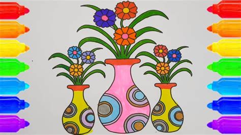 Flower Vase Drawing Step By | Best Flower Site