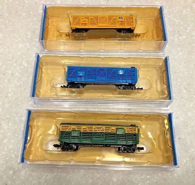 N Scale Model Train Cars 40' Stock Cars Bachmann Silver Series New ...