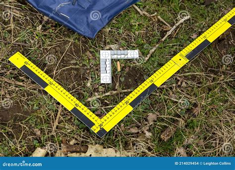 Crime Scene Measuring Tools Stock Photo - Image of measuring, outdoor ...