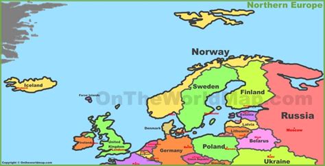 Map of Northern Europe