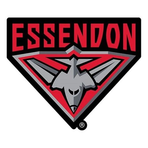 the essenon logo is shown in red and black, with an eagle on it's head