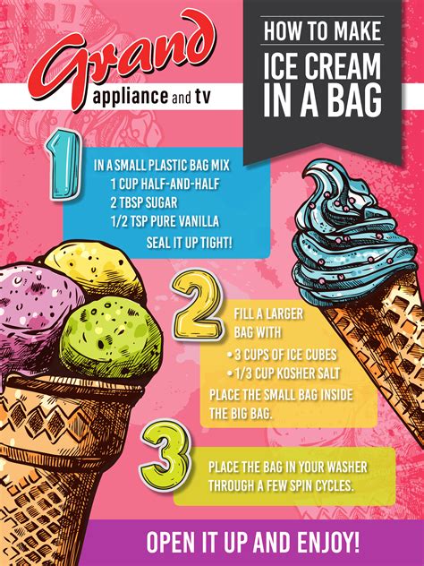 Get ready to scream for ice cream! https://www.grandappliance.com/blog/ice-cream-bag | Cream ...