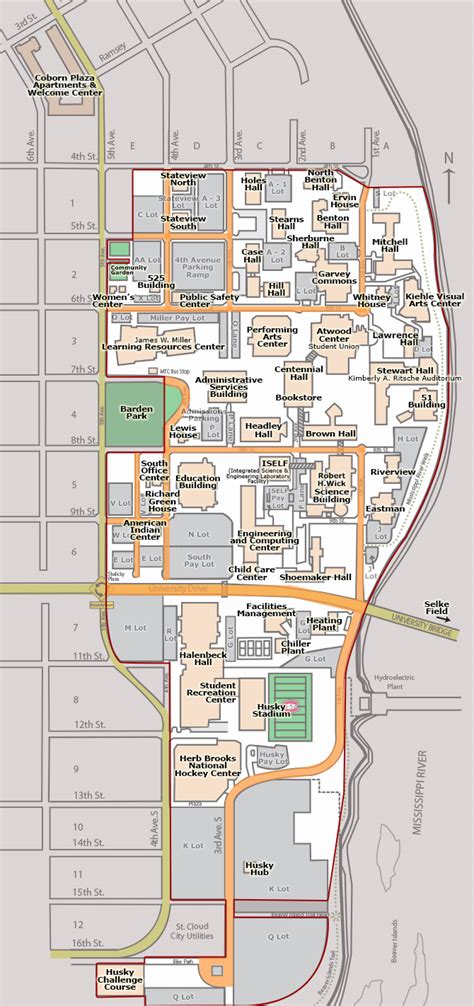 Campus Map - Campus Boundaries | St. Cloud State University