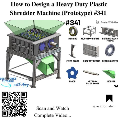 How to Design a Heavy Duty Plastic Shredder Machine (Prototype) #341 | Shredder machine ...