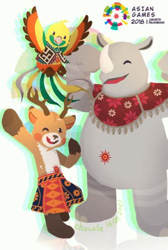 Asian Games 2018 mascots uhh by xXPrincesSholehaXx on DeviantArt