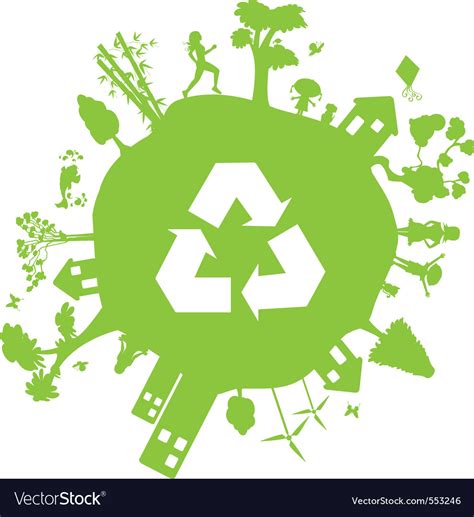 Green earth Royalty Free Vector Image - VectorStock