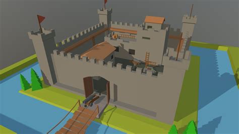 Low poly Castle - Download Free 3D model by andsab7 [10e403e] - Sketchfab