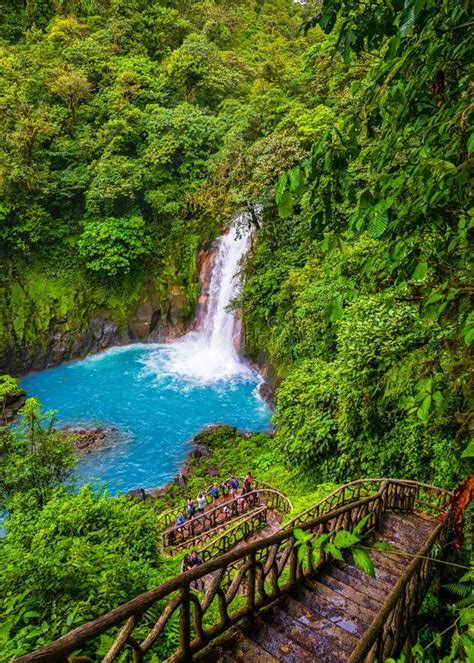 Rio Celeste Waterfall and Pond in Tenorio Volcano National Park, Alajuela Province, Costa Rica ...