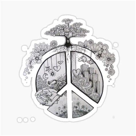 "Peace love harmony art design" Sticker by designerscafe | Redbubble