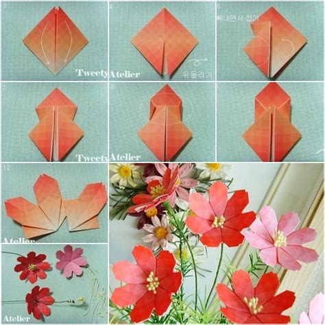 Origami Flowers How To Make Paper Step By With Pictures | Best Flower Site