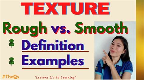 Texture: Rough objects Vs. Smooth objects |Definitions | Examples | TheQs |LessonsWorthLearning ...