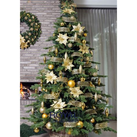 Albero di Natale artificiale - Pacchetto Decorazione dorato - opaco ...