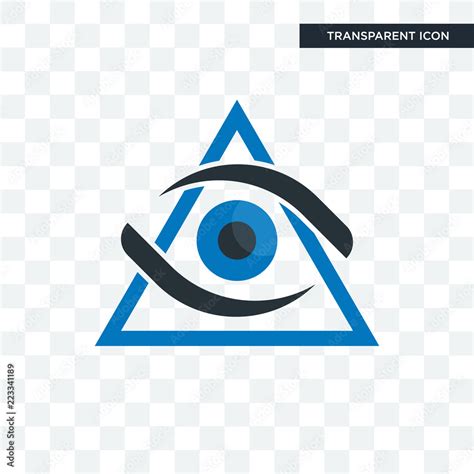 third eye vector icon isolated on transparent background, third eye ...